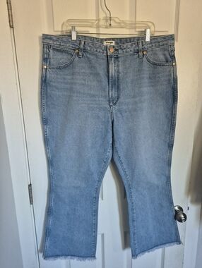 Wrangler Light Blue High-Rise Flare Jeans